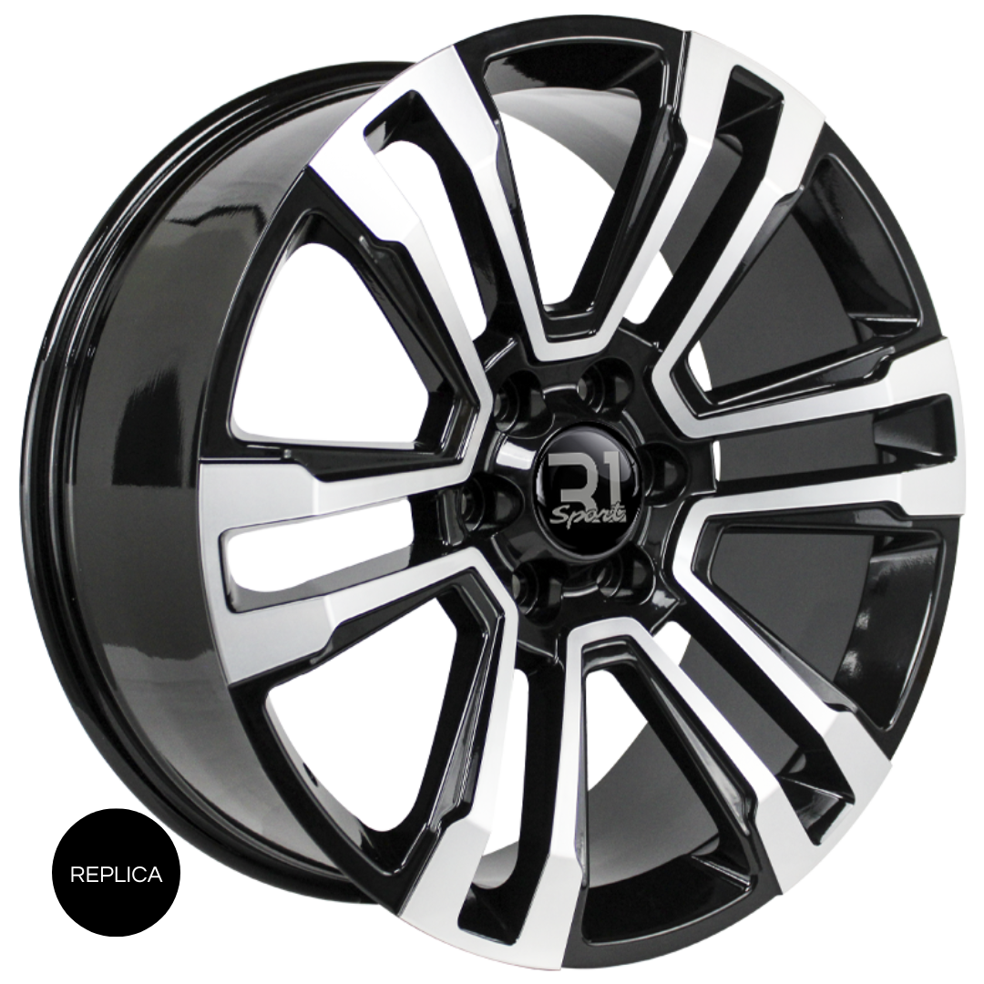 22X9 6-139.7 R1 SPORT 6118 BLACK MACHINE FACE ET24 CB78.1