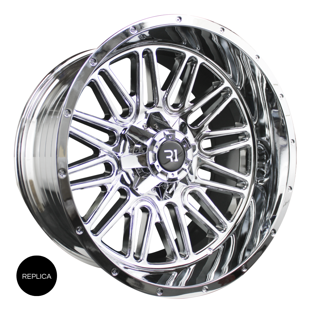 C12 Reps Rims 22X12 REPLICA WHEELS 8-165.1 R1 SPORT LP108 CHROME ET-44 CB125.2 β R1 Sport