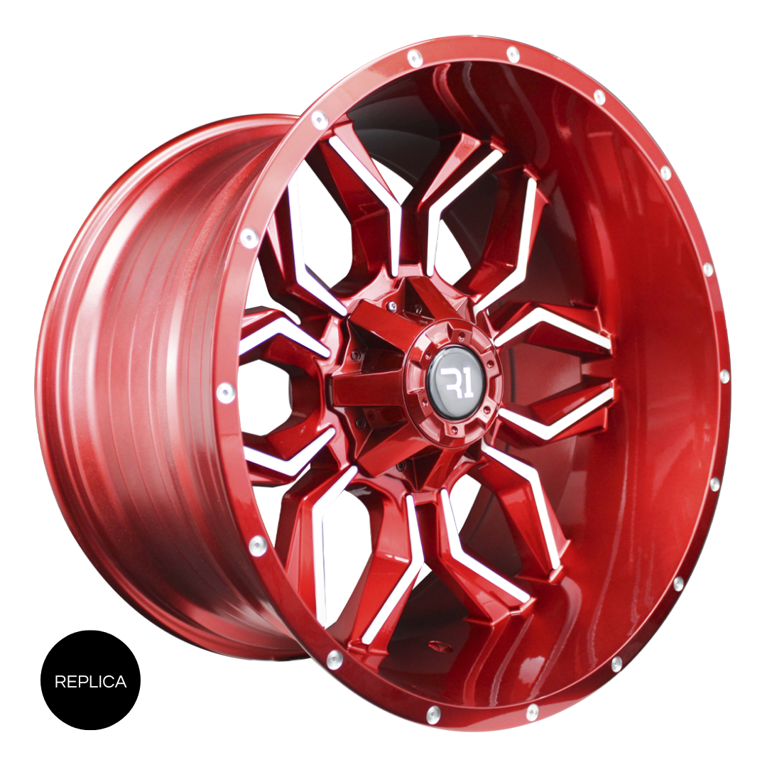 22X12 8-170 R1 SPORT LP109 CANDY RED MILLED ET-44 CB125.2