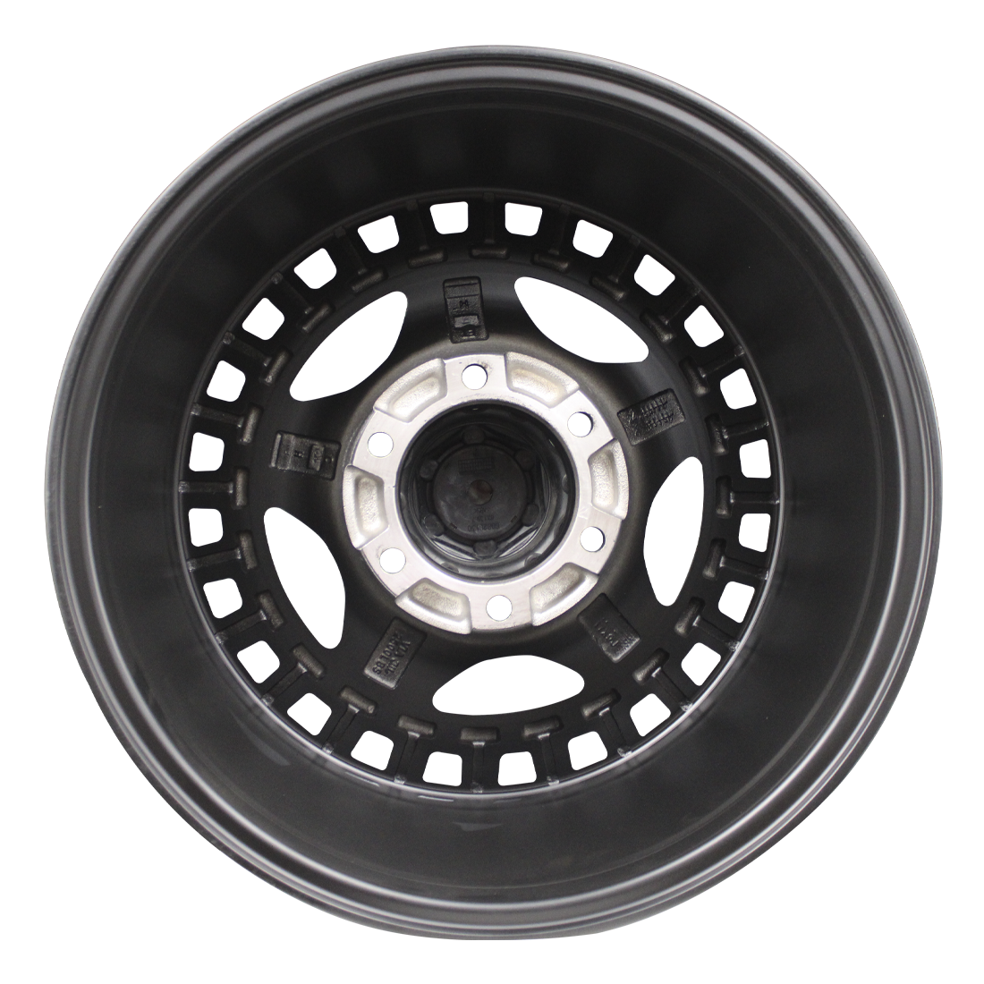 17X9 6-135 R1 SPORT 7279 BLACK MATE CHROME RIVETS ET0 CB87.1 – R1 Sport