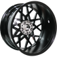 192349 5-120 Front 19X8.5 Rear 19X9.5 (Progressive Wheels) R1SPORT R1180 BLACK MACHINE FACE ET40 CB74.1