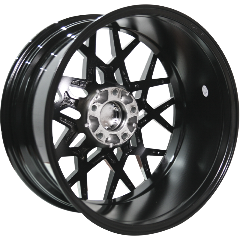 192349 5-120 Front 19X8.5 Rear 19X9.5 (Progressive Wheels) R1SPORT R1180 BLACK MACHINE FACE ET40 CB74.1