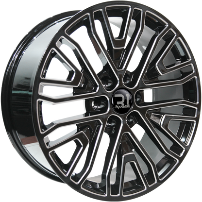 22X9 6-139.7 R1 SPORT R1677 CV BLACK+MILLING WINDOWS ET24 CB78.1