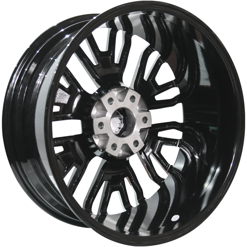 22X9 6-139.7 R1 SPORT R1677 CV BLACK+MILLING WINDOWS ET24 CB78.1